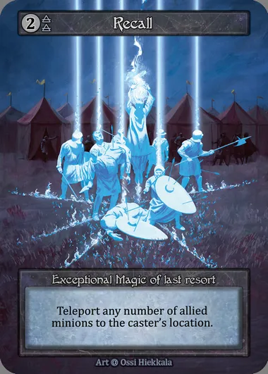 Recall, carte Sorcery ALP 251 — extension Alpha