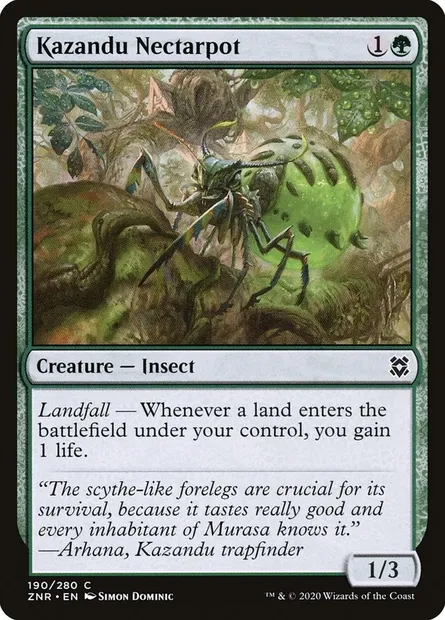 Kazandu Nectarpot, Magic card ZNR 190 — Zendikar Rising set