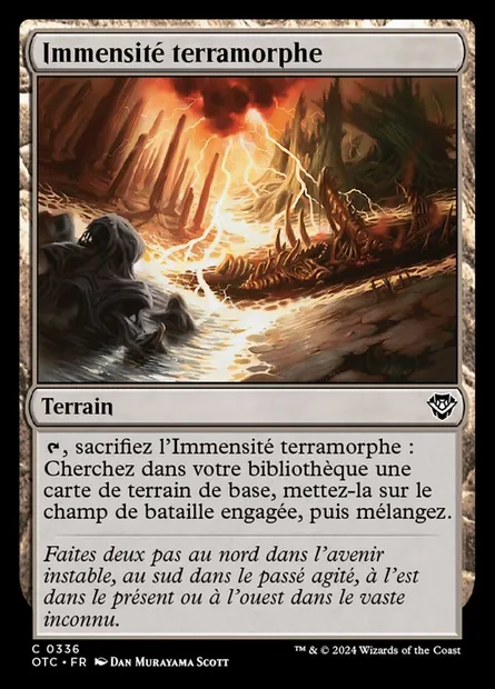 Immensité terramorphe, carte Magic OTC 336 — extension Outlaws of Thunder Junction Commander
