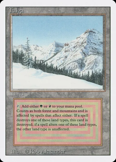 Taiga, Magic card 3ED 287 — Revised Edition set