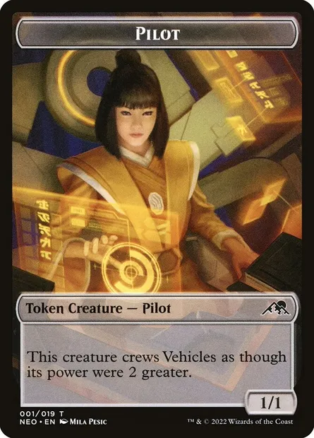 Pilot, carte Magic TNEO 1 — extension Kamigawa: Neon Dynasty Tokens
