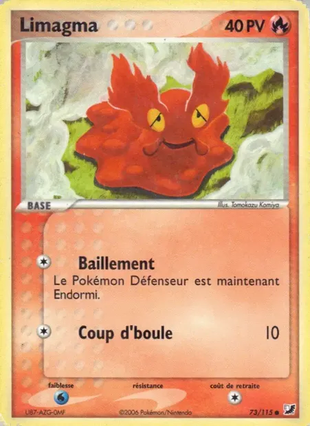 Limagma, carte Pokémon UF 73 — extension EX Forces Cachées