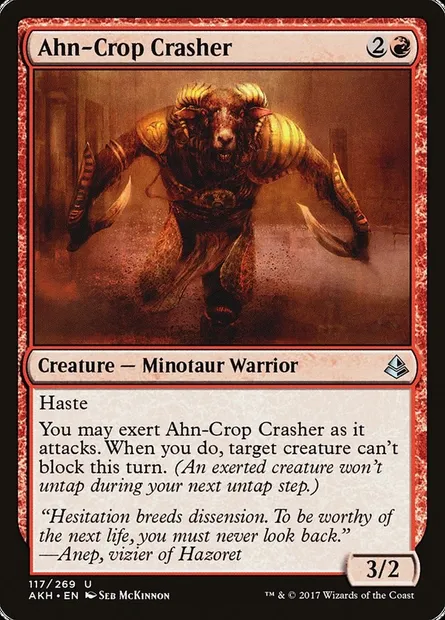 Ahn-Crop Crasher, Magic card AKH 117 — Amonkhet set