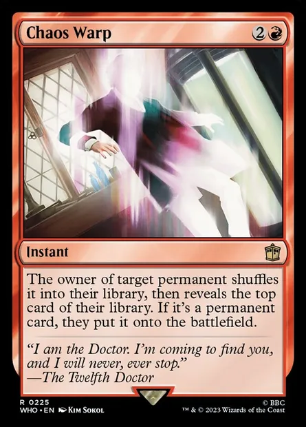 Chaos Warp, Magic card WHO 225 — Doctor Who set