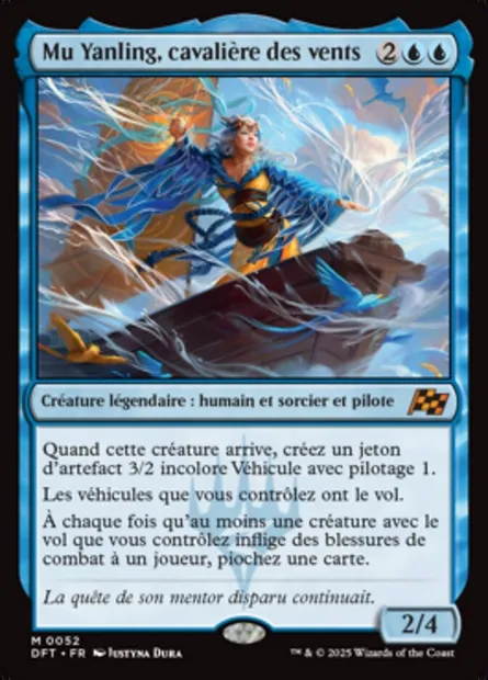 Mu Yanling, cavalière des vents, carte Magic DFT 52 — extension Aetherdrift