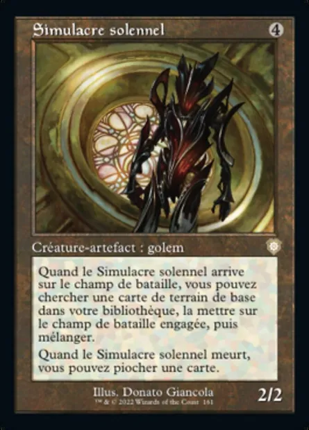 Simulacre solennel, carte Magic BRC 161 — extension The Brothers' War Commander