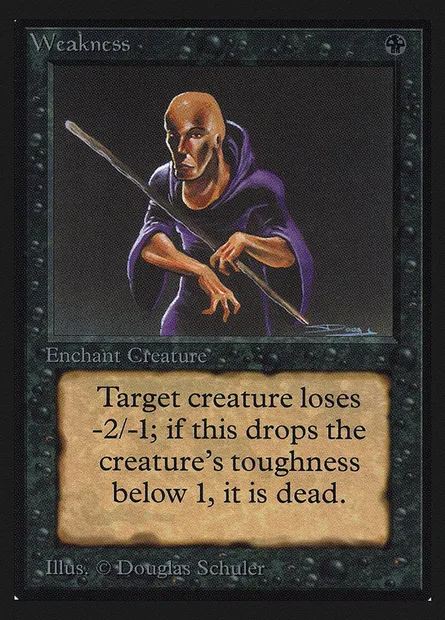 Weakness, Magic card CED 135 — Collectors' Edition set