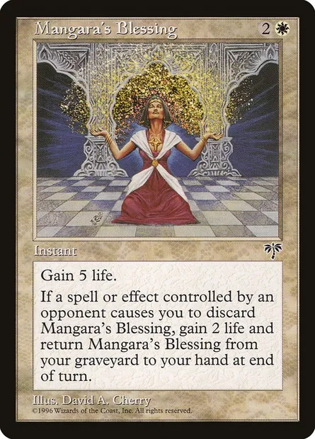 Mangara's Blessing, Magic card MIR 25 — Mirage set