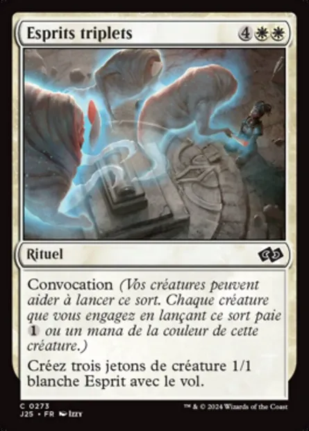 Esprits triplets, carte Magic J25 273 — extension Foundations Jumpstart