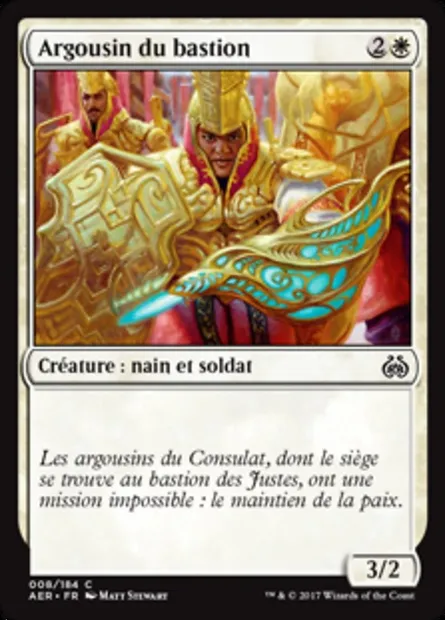 Argousin du bastion, carte Magic AER 8 — extension La révolte éthérique