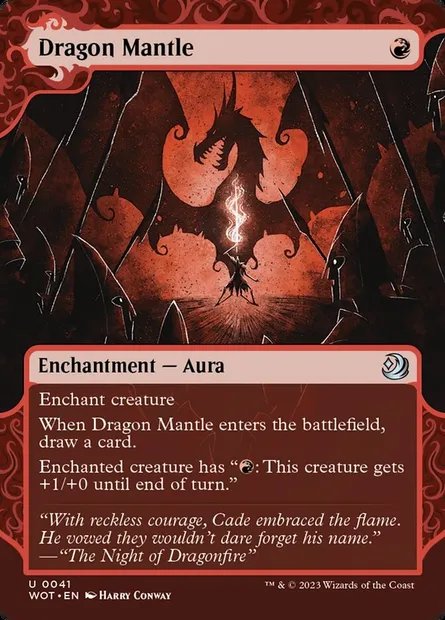 Dragon Mantle, Magic card WOT 41 — Wilds of Eldraine: Enchanting Tales set
