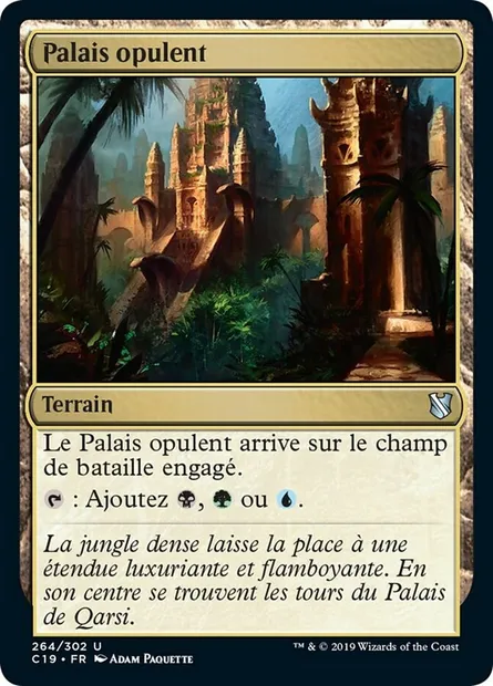 Palais opulent, carte Magic C19 264 — extension Commander 2019