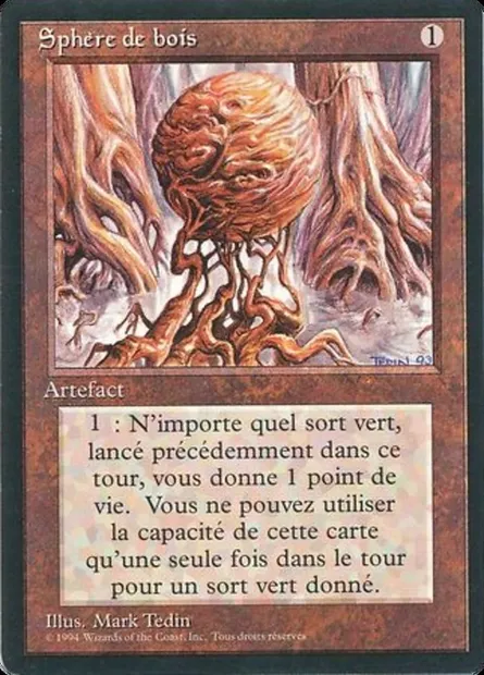 Wooden Sphere, Magic card FBB 281 — Foreign Black Border set