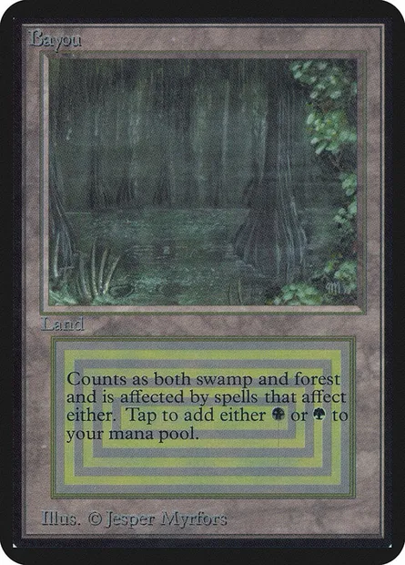 Bayou, carte Magic LEA 278 — extension Limited Edition Alpha