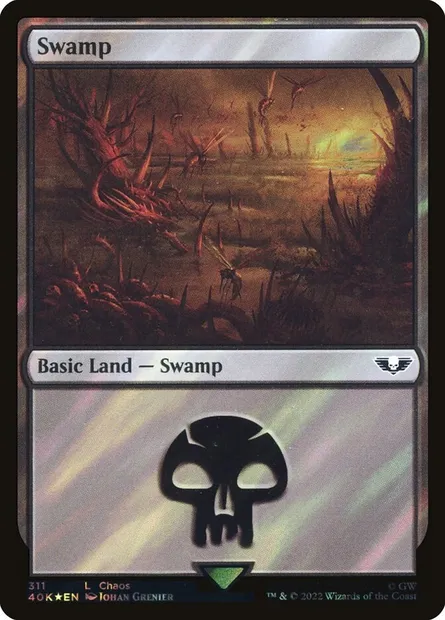 Swamp, Magic card 40K 311★ — Warhammer 40,000 Commander set