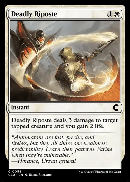 Deadly Riposte, Magic card CLU 58 — Ravnica: Clue Edition set