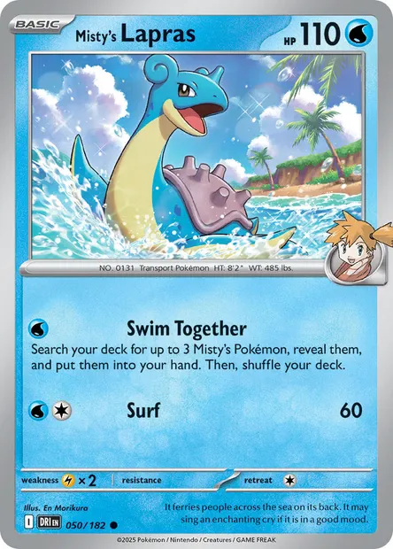 Misty's Lapras, Pokémon card DRI 050 — Destined Rivals set