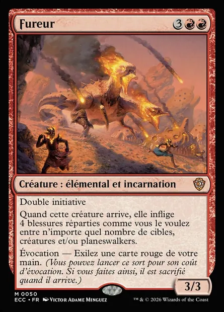 Fureur, carte Magic ECC 50 — extension Lorwyn Eclipsed Commander