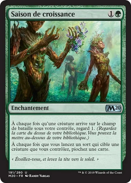 Saison de croissance, carte Magic M20 191 — extension Core Set 2020