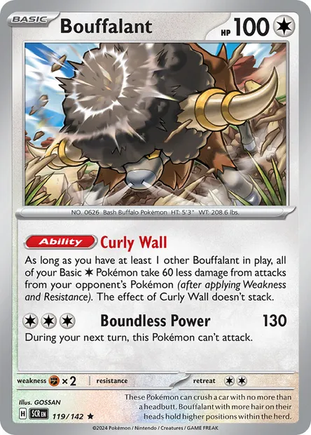 Bouffalant, Pokémon card SCR 119 — Stellar Crown set