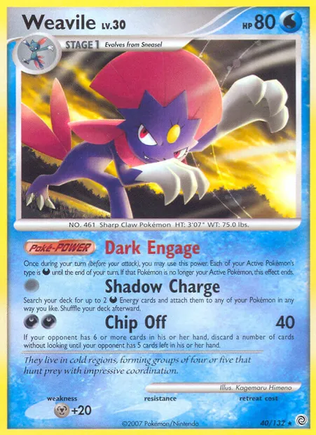 Weavile, Pokémon card SW 40 — Secret Wonders set