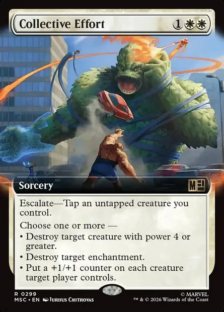 Collective Effort, Magic card MSC 299 — Marvel Super Heroes Commander set
