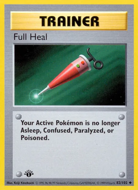 Full Heal, Pokémon card BS 82 — Base Set set
