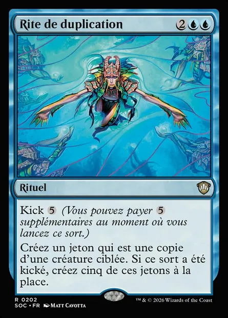 Rite de duplication, carte Magic SOC 202 — extension Secrets of Strixhaven Commander