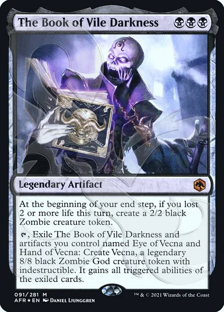 The Book of Vile Darkness, Magic card PAFR 91a — Adventures in the Forgotten Realms Promos set