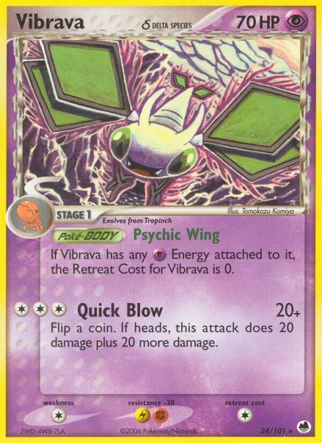 Vibrava δ, Pokémon card DF 24 — Dragon Frontiers set