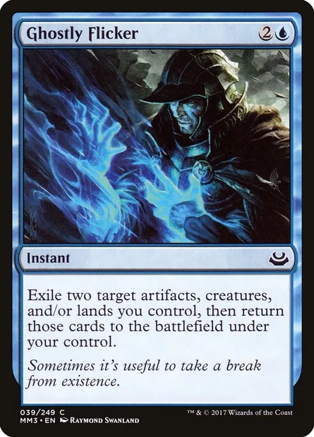 Ghostly Flicker, Magic card MM3 39 — Modern Masters 2017 set
