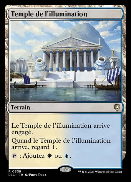Temple de l'illumination, carte Magic BLC 339 — extension Bloomburrow Commander