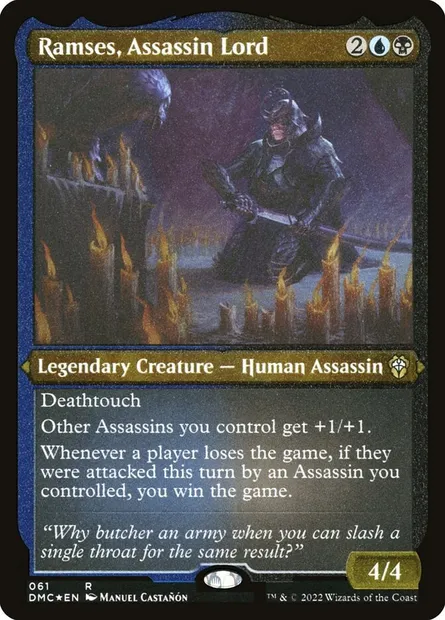 Ramses, Assassin Lord, Magic card DMC 61 — Dominaria United Commander set