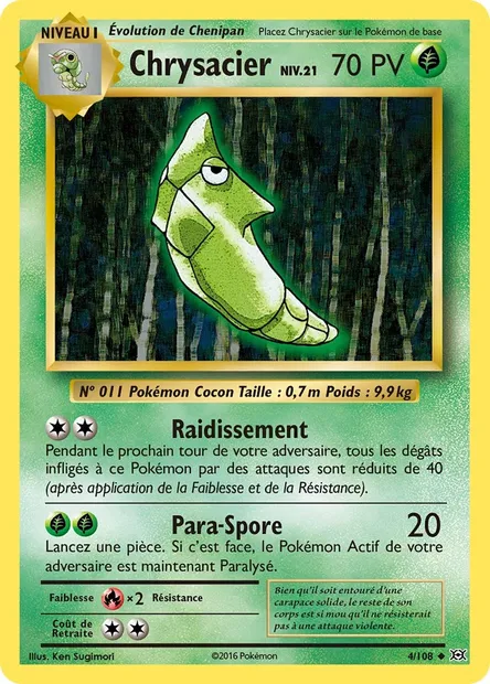 Chrysacier, carte Pokémon EVO 4 — extension Évolutions