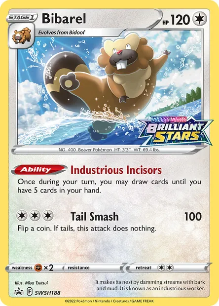 Bibarel, Pokémon card SWSH 188 — SWSH Black Star Promos set