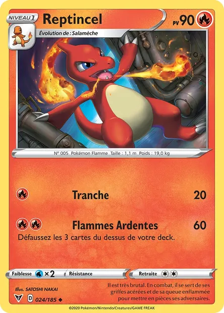 Reptincel, carte Pokémon VIV 24 — extension Voltage Éclatant