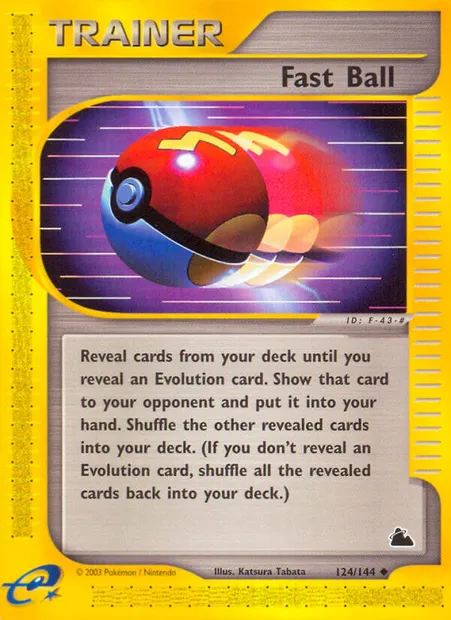 Fast Ball, carte Pokémon SK 124 — extension Skyridge