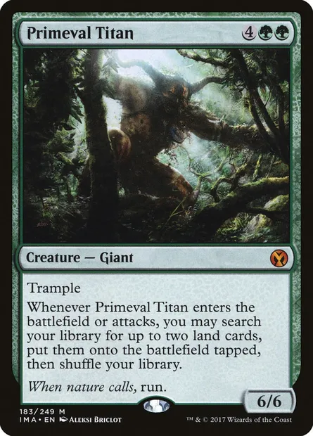 Primeval Titan, Magic card IMA 183 — Iconic Masters set