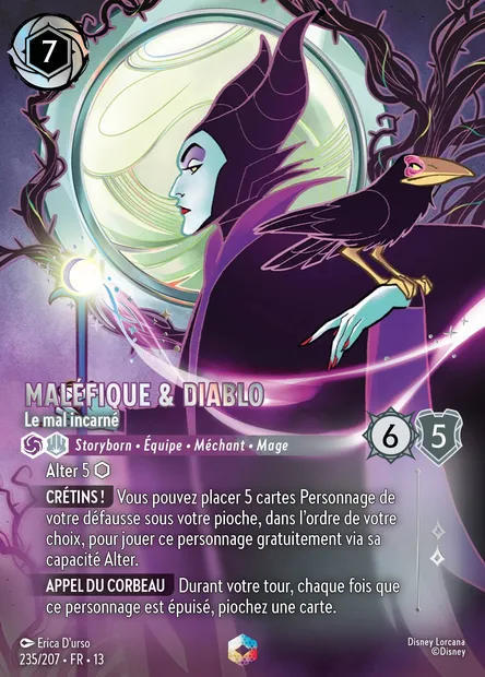 Maléfique & Diablo - Le mal incarné, carte Disney Lorcana CH13-235 — extension Invasion Epineuse!