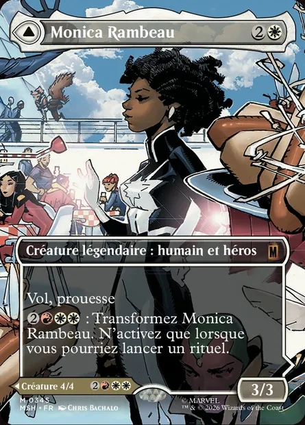 Monica Rambeau // Photon, lumière vivante, carte Magic MSH 345 — extension Marvel Super Heroes