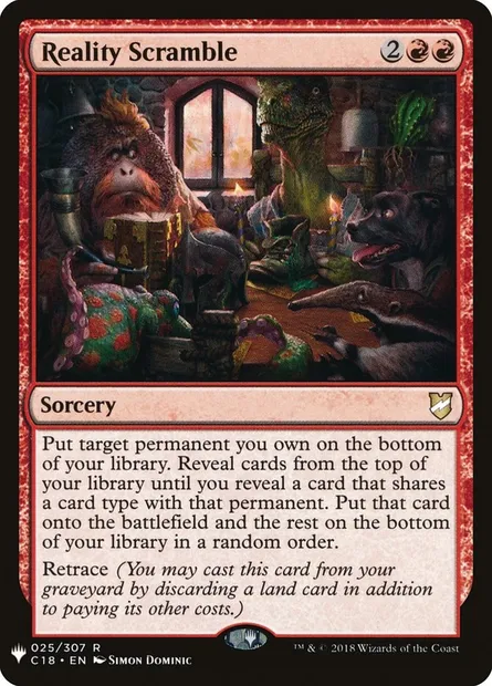 Reality Scramble, Magic card PLST C18-25 — The List set