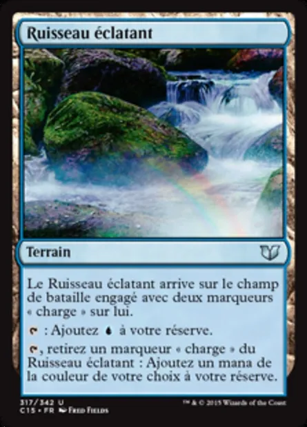Ruisseau éclatant, carte Magic C15 317 — extension Commander 2015
