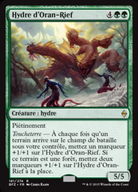 Hydre d'Oran-Rief, carte Magic BFZ 181 — extension La bataille de Zendikar