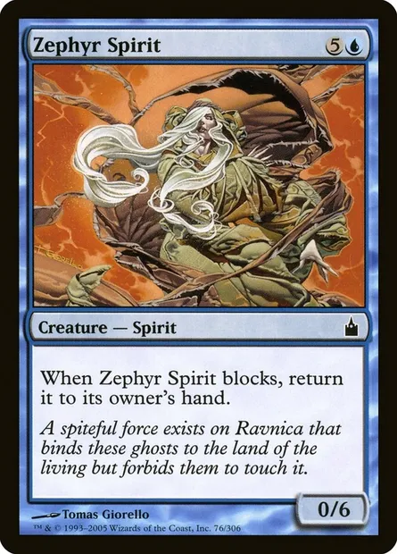 Zephyr Spirit, Magic card RAV 76 — Ravnica: City of Guilds set