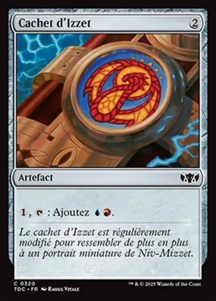 Cachet d'Izzet, carte Magic TDC 320 — extension Tarkir: Dragonstorm Commander