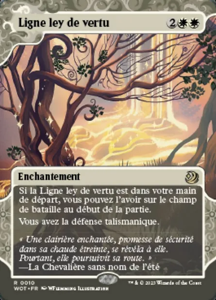 Ligne ley de vertu, carte Magic WOT 10 — extension Wilds of Eldraine: Enchanting Tales