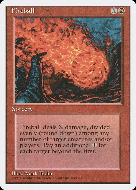 Boule de feu, carte Magic 4ED 192 — extension Quatrième Edition