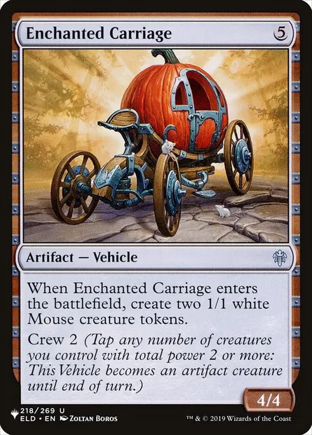 Enchanted Carriage, Magic card PLST ELD-218 — The List set