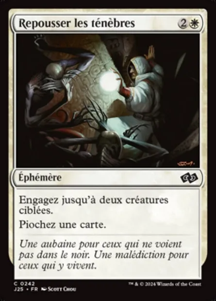 Repousser les ténèbres, carte Magic J25 242 — extension Foundations Jumpstart