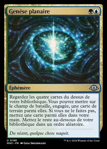 Genèse planaire, carte Magic MH3 198 — extension Modern Horizons 3